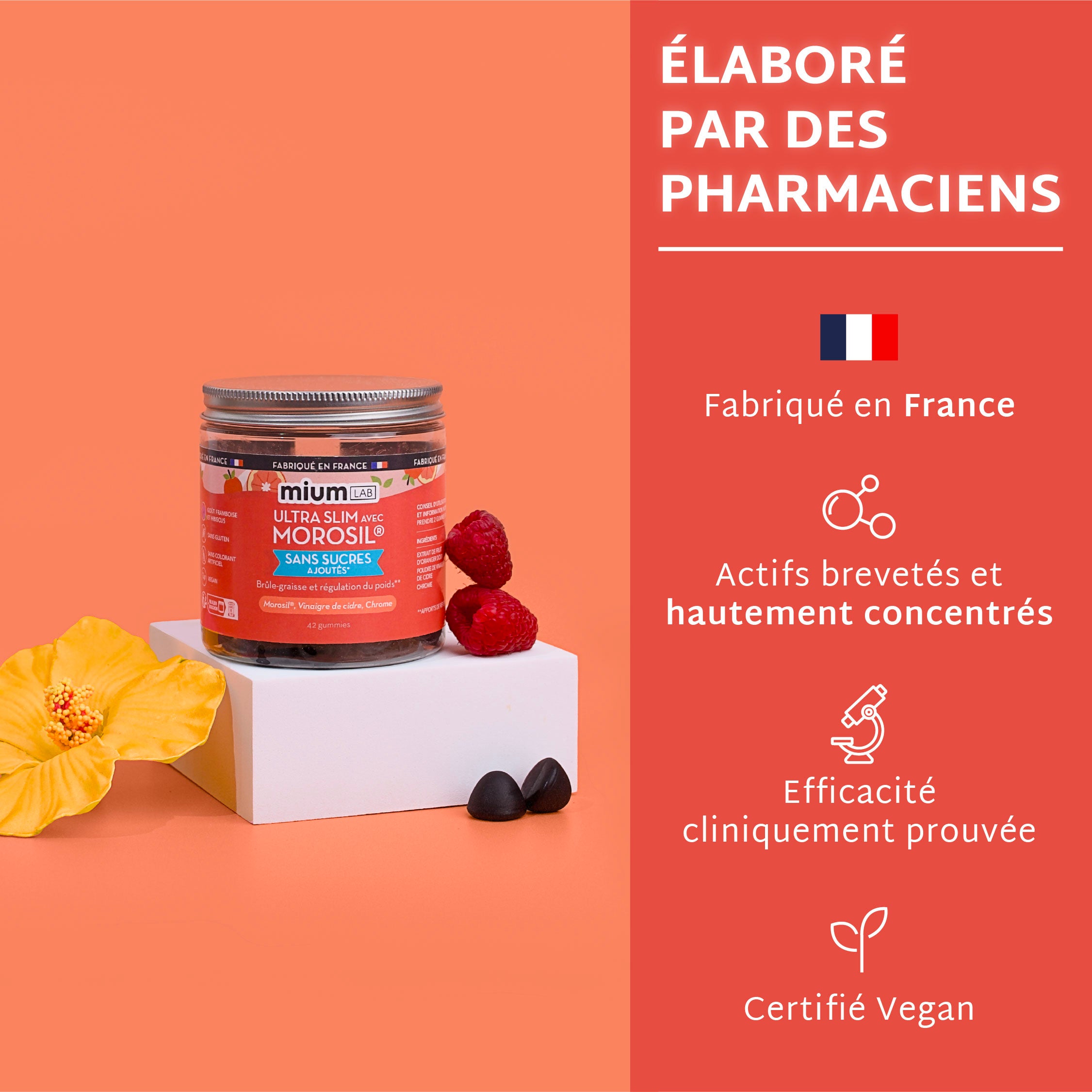 Gummies ULTRA SLIM MOROSIL | Brûle-graisse et régulation du poids | 21 jours