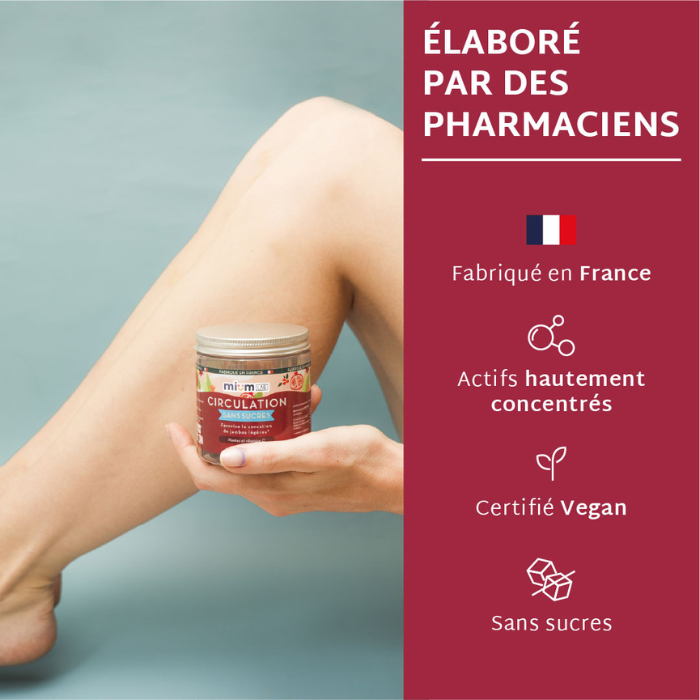 Gummies CIRCULATION SANS SUCRES | Jambes lourdes | 21 jours