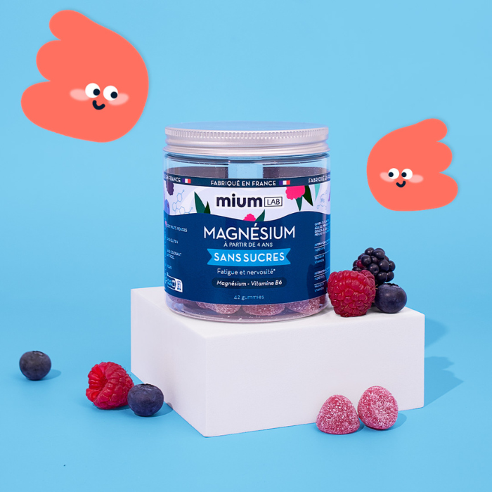 Gummies MAGNÉSIUM SANS SUCRES | Réduit la fatigue et la nervosité | 42 jours 🧒