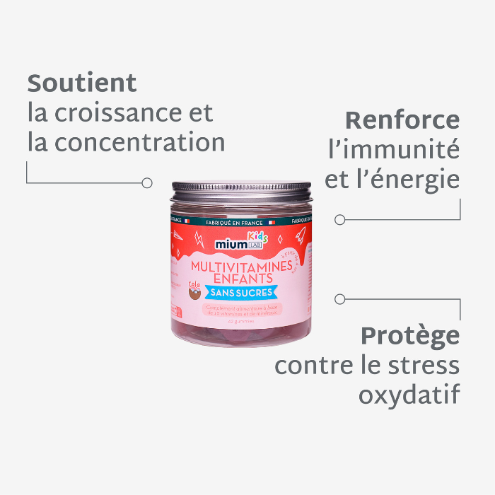 Gummies Enfants SANS SUCRES | Multivitaminé | 21 jours