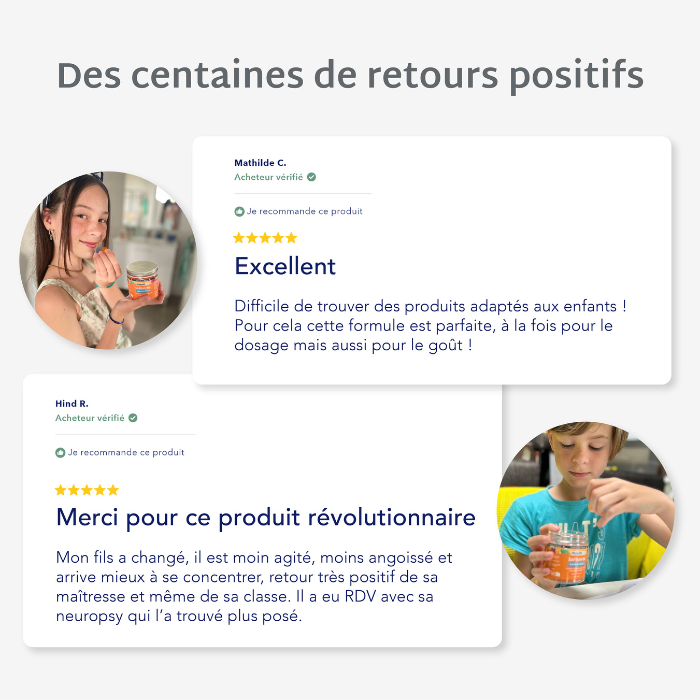 Gummies SAFRAN B6 SANS SUCRES | Apaiser l’agitation & favoriser la concentration | 42 jours 🧒