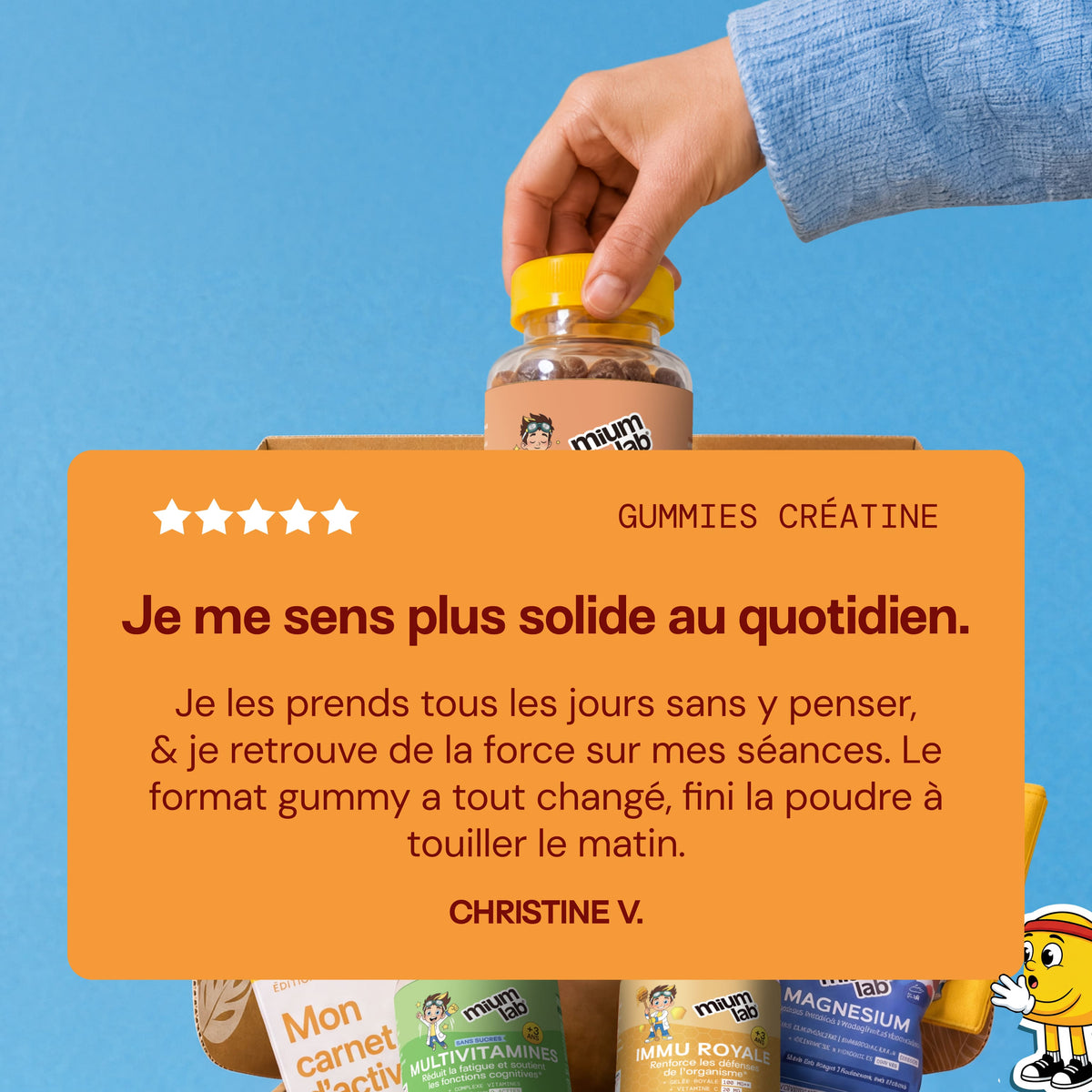 Gummies CRÉATINE ORANGE-PÊCHE SANS SUCRES | Performance à l&