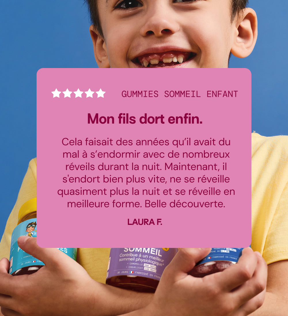 Gummies SOMMEIL SANS SUCRES ENFANTS | Qualité du sommeil | 30 jours 🧒