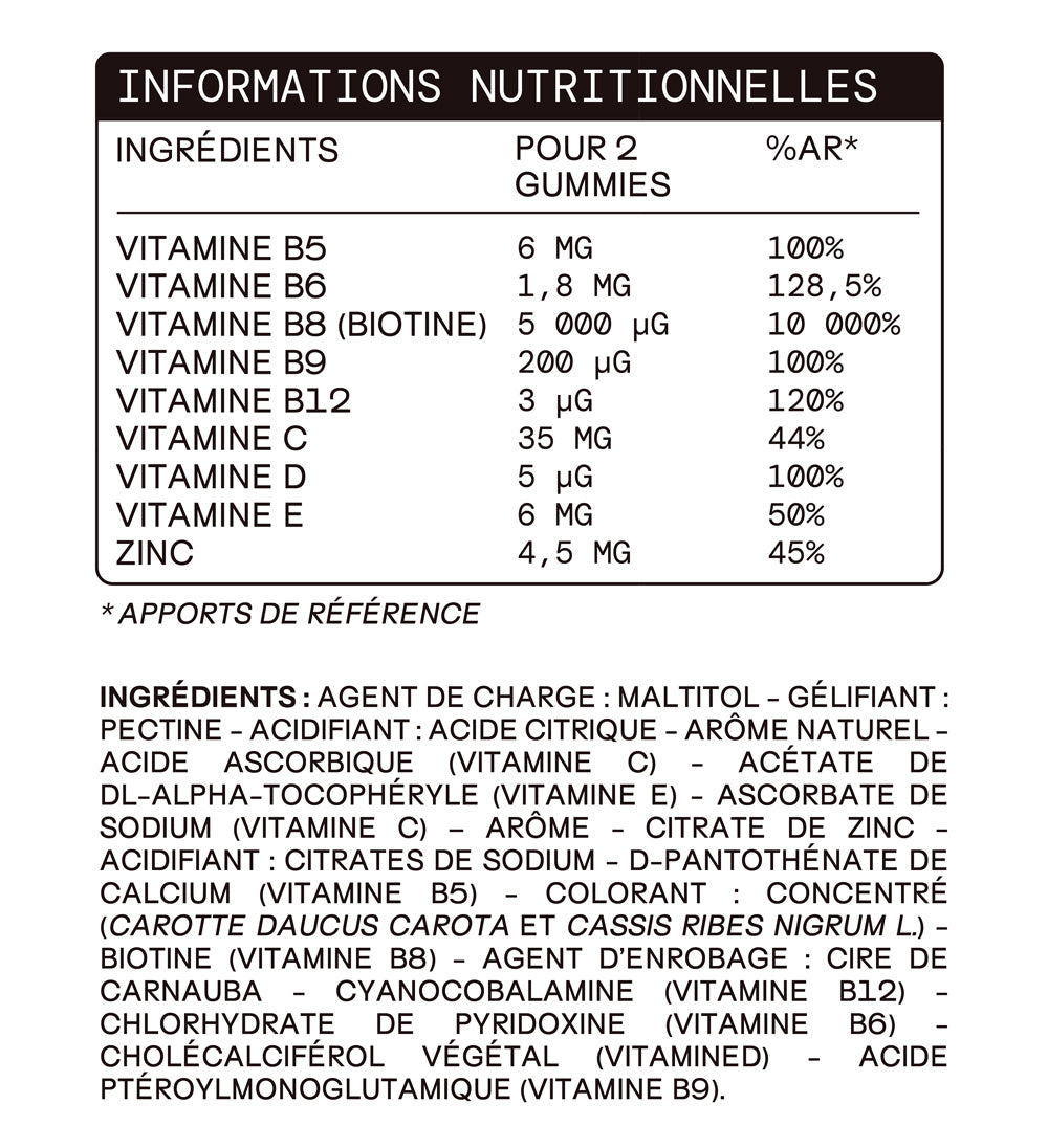 Éco-recharge CHEVEUX ET ONGLES | Force et brillance | 21 jours