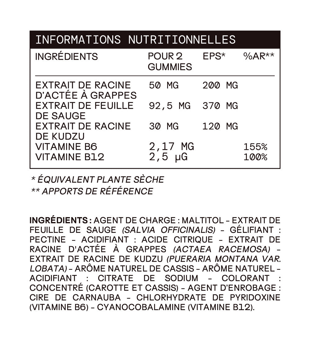 Gummies Ménopause SANS SUCRES | Bouffées de chaleur, fatigue | 21 jours ♨️