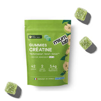 Gummies CRÉATINE POMME VERTE SANS SUCRES | Performance à l'effort | 21 jours