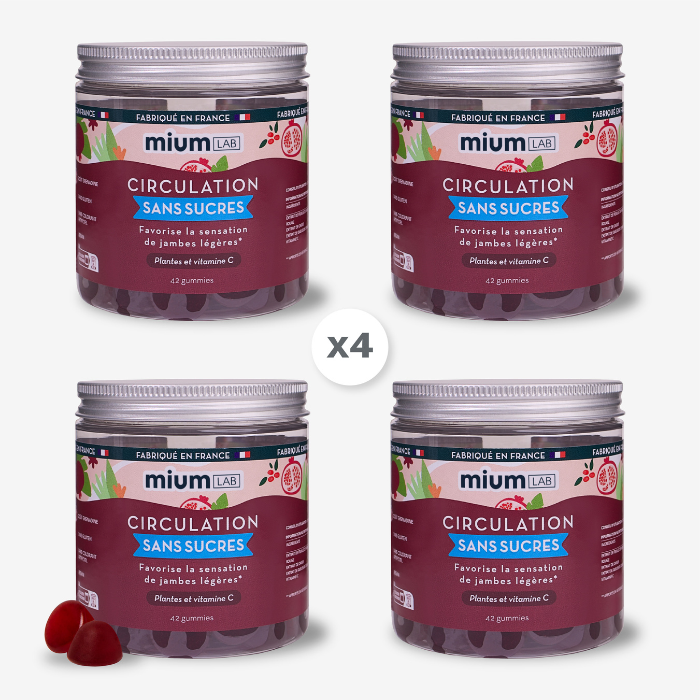 Pack Gummies CIRCULATION SANS SUCRES | Super pack | 4 x 21 jours