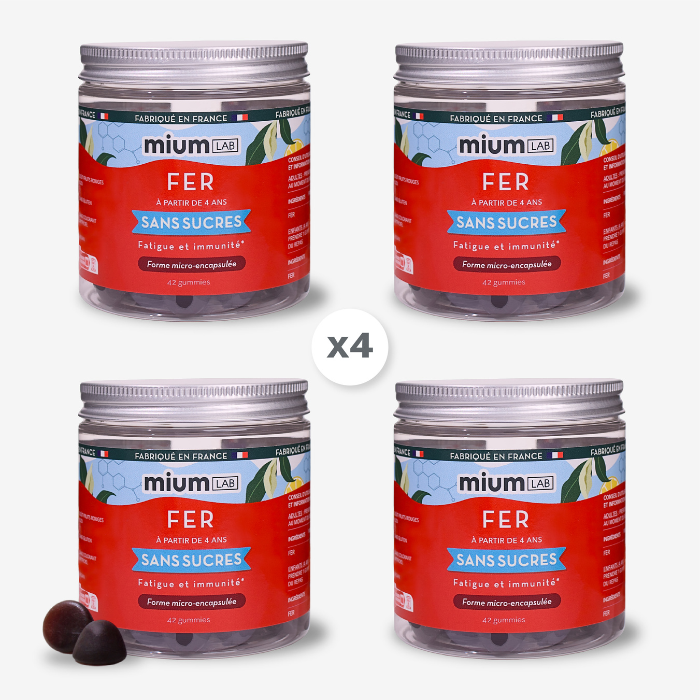 Pack Gummies FER SANS SUCRES | Haute tolérance digestive | 4 x 21 jours