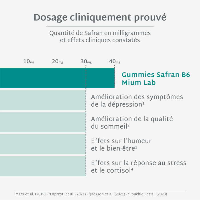 Gummies SAFRAN B6 SANS SUCRES | Équilibre émotionnel | 21 jours 🔬