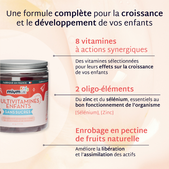 Programme Enfants n°5 : Pleine Croissance | Multivitamines Enfants, Safran B6 et Vitamine D | 3 x 21 jours