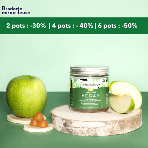 Cure essentiels Vegan Les Miraculeux | Vitamines pour vegan | 2 x 21 jours