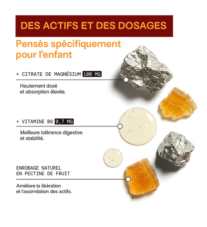 Gummies MAGNÉSIUM SANS SUCRES ENFANTS | Détente &amp; endormissement plus facile | 30 jours 🧒