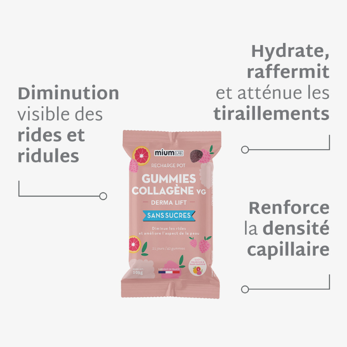 Éco-recharge Collagène VG SANS SUCRES | Hydrate &amp; raffermit la peau | 21 jours