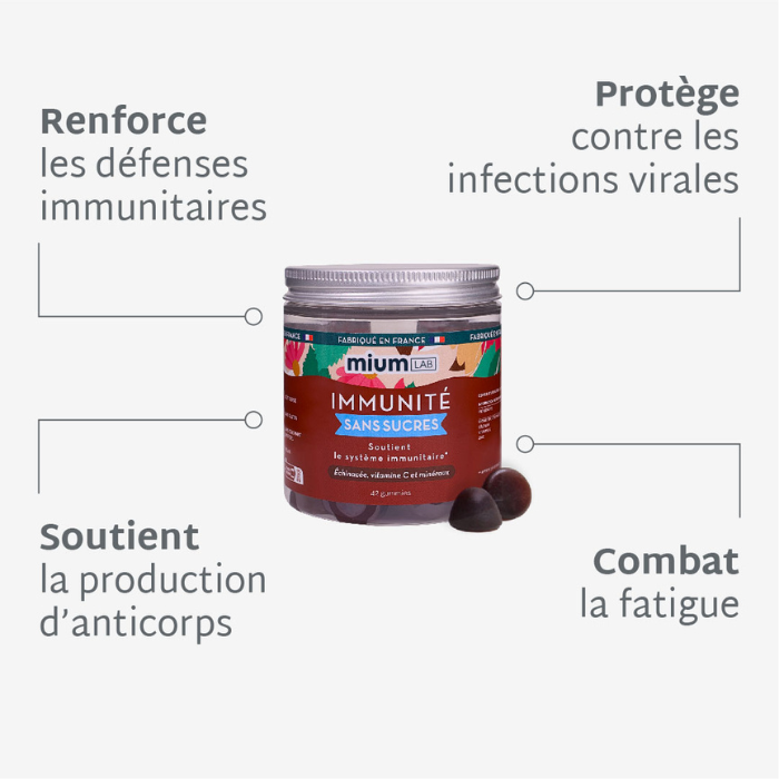 Gummies IMMUNITÉ SANS SUCRES | Système immunitaire | 21 jours