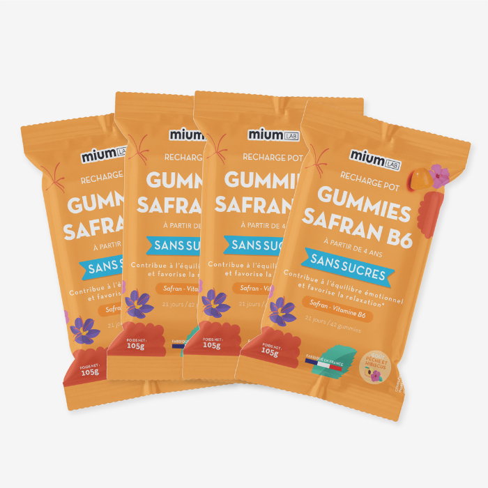 Pack 4 éco-recharges SAFRAN B6 | Équilibre émotionnel | 4 x 21 jours