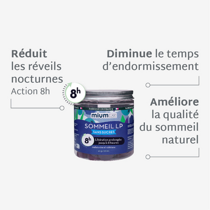 Gummies SOMMEIL LIBÉRATION PROLONGÉE | Réduit les réveils nocturnes | 21 jours
