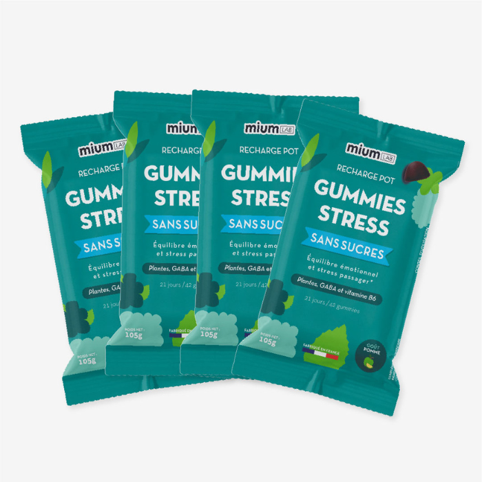 Pack 4 éco-recharges STRESS | Anti-stress et anxiété | 4 x 21 jours