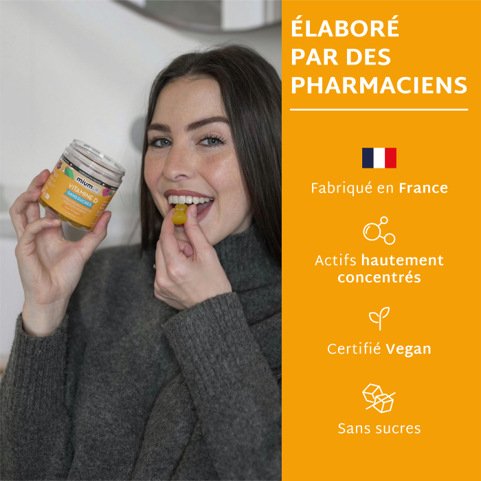Gummies VITAMINE D SANS SUCRES | Tonus musculaire | 21 jours
