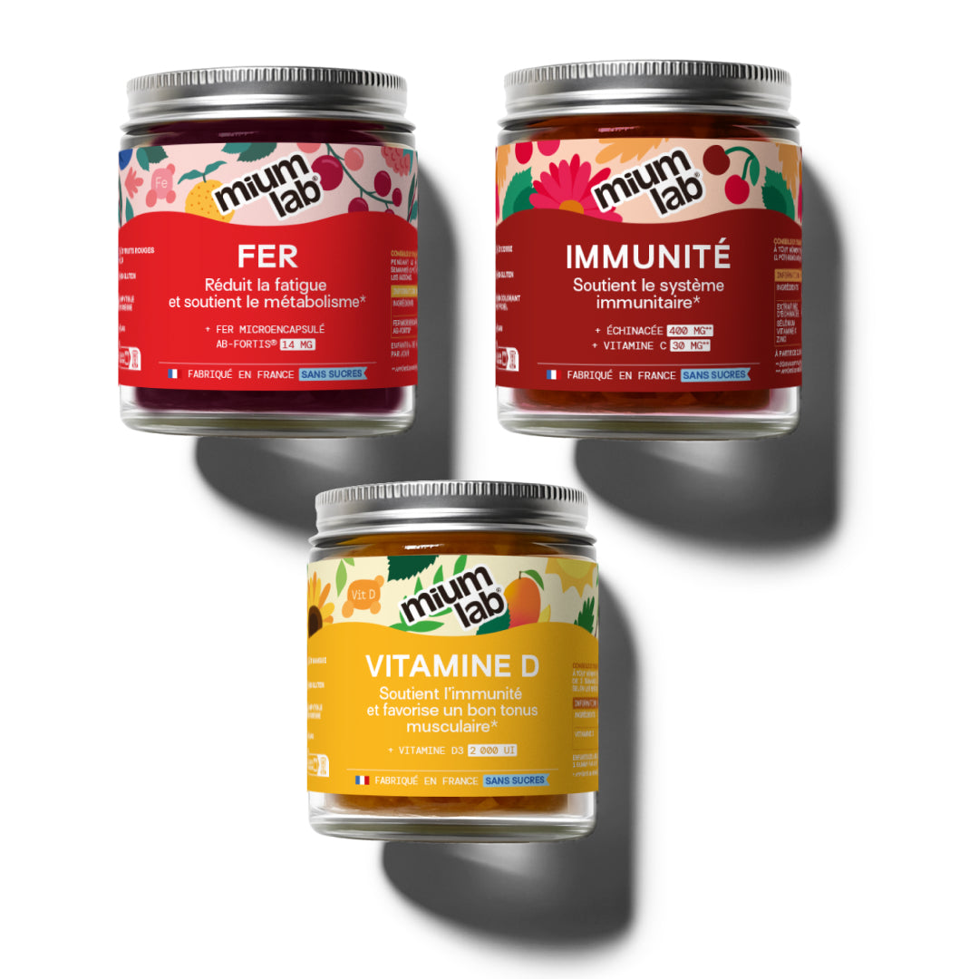 Winter-Trio-Paket Essentiell | Immunität + Vitamin D + Eisen | 3 x 21 Tage