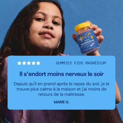 Gummies MAGNÉSIUM SANS SUCRES ENFANTS | Détente &amp; endormissement plus facile | 30 jours 🧒