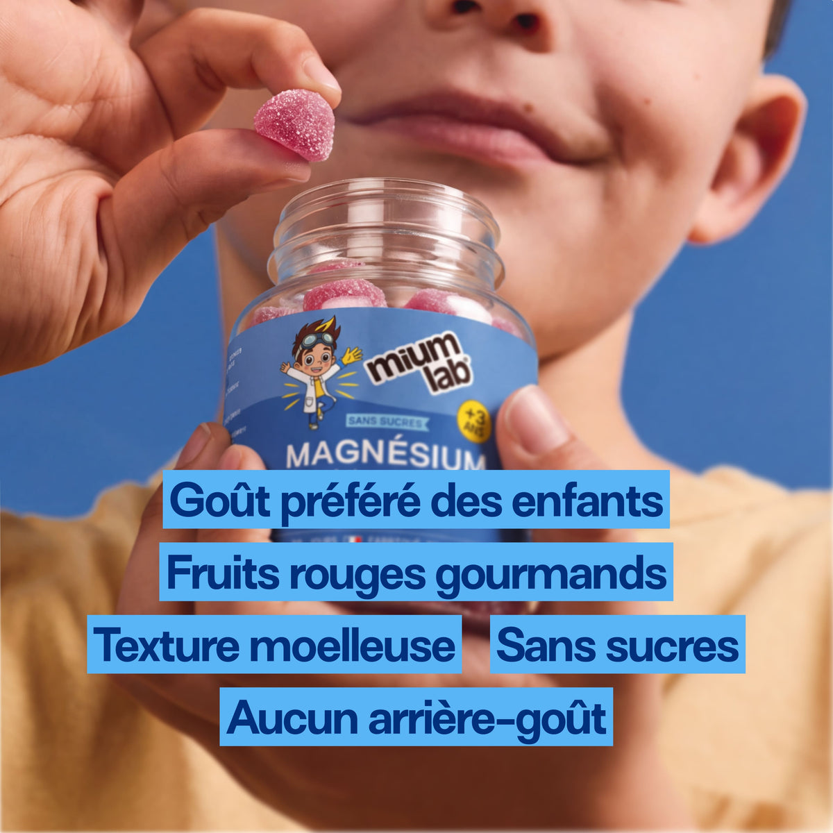Gummies MAGNÉSIUM SANS SUCRES ENFANTS | Détente &amp; endormissement plus facile | 30 jours 🧒