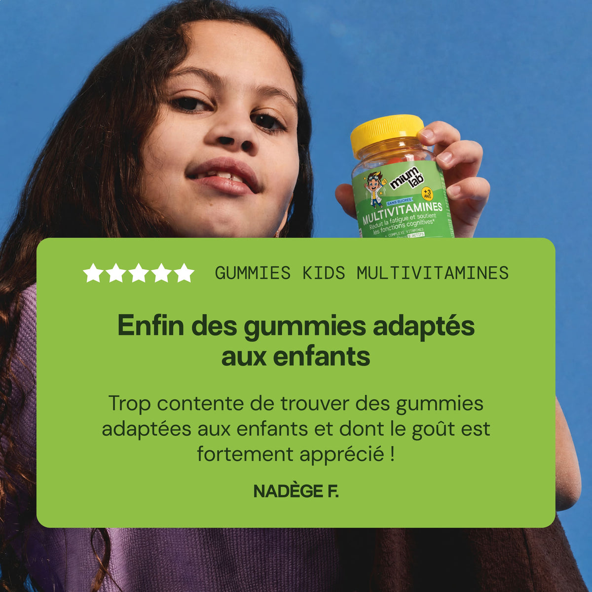 Gummies Multivitamines PIK Enfants SANS SUCRES | Énergie stable &amp; 10 vitamines essentielles | 30 jours