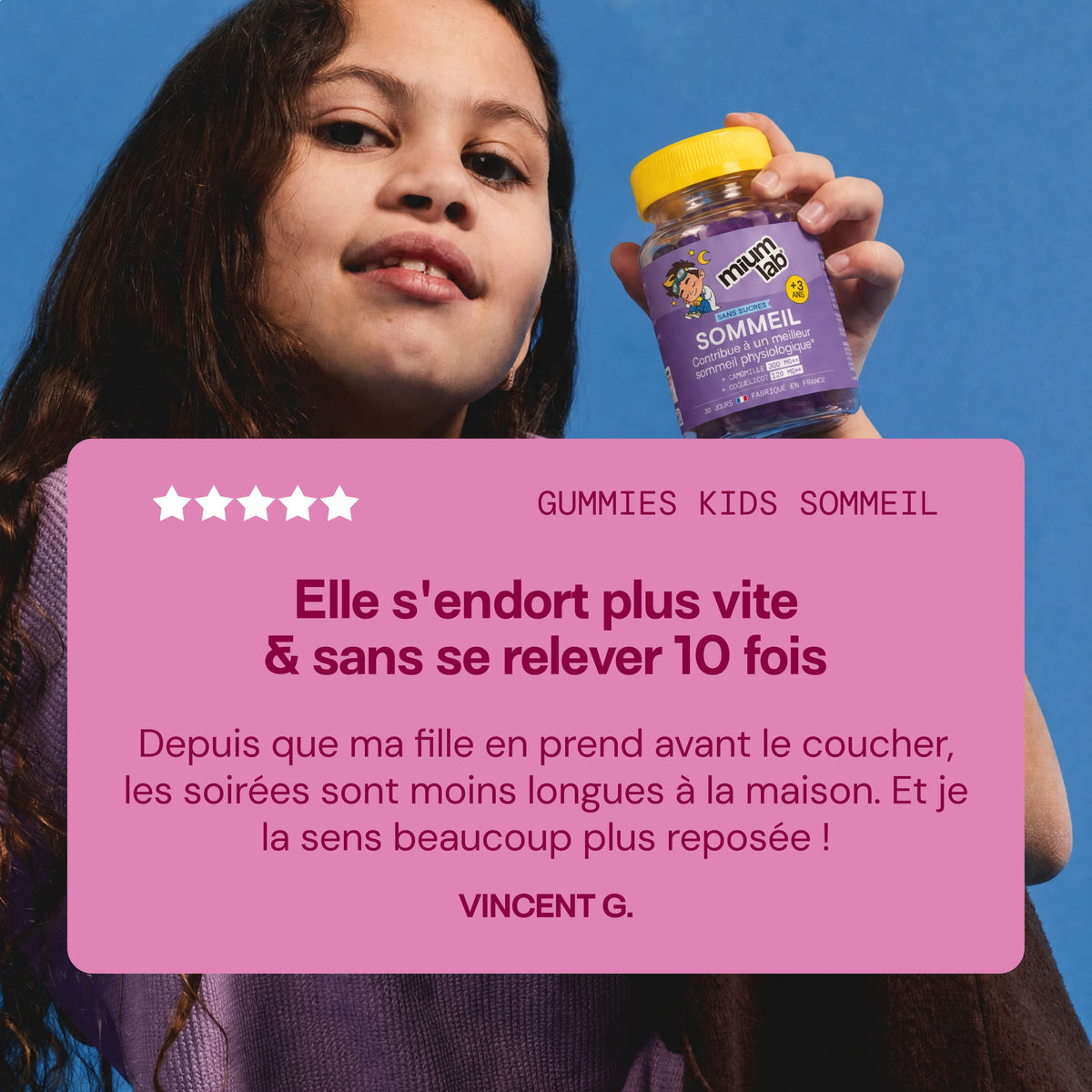 Gummies SOMMEIL SANS SUCRES ENFANTS | Qualité du sommeil | 30 jours 🧒
