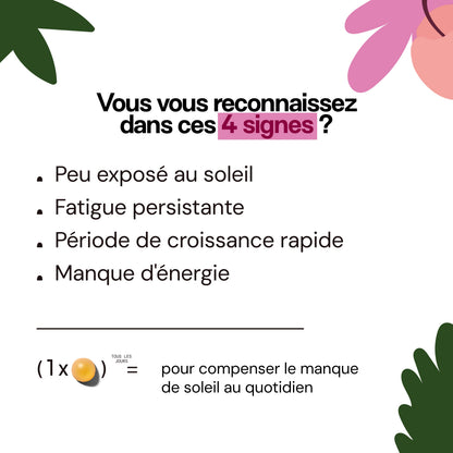 Gummies VITAMINE D SANS SUCRES ENFANTS | Immunité &amp; croissance osseuse | 30 jours 🧒