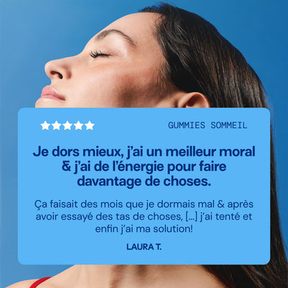 Gummies SOMMEIL LIBÉRATION PROLONGÉE | Réduit les réveils nocturnes | 21 jours 🔬