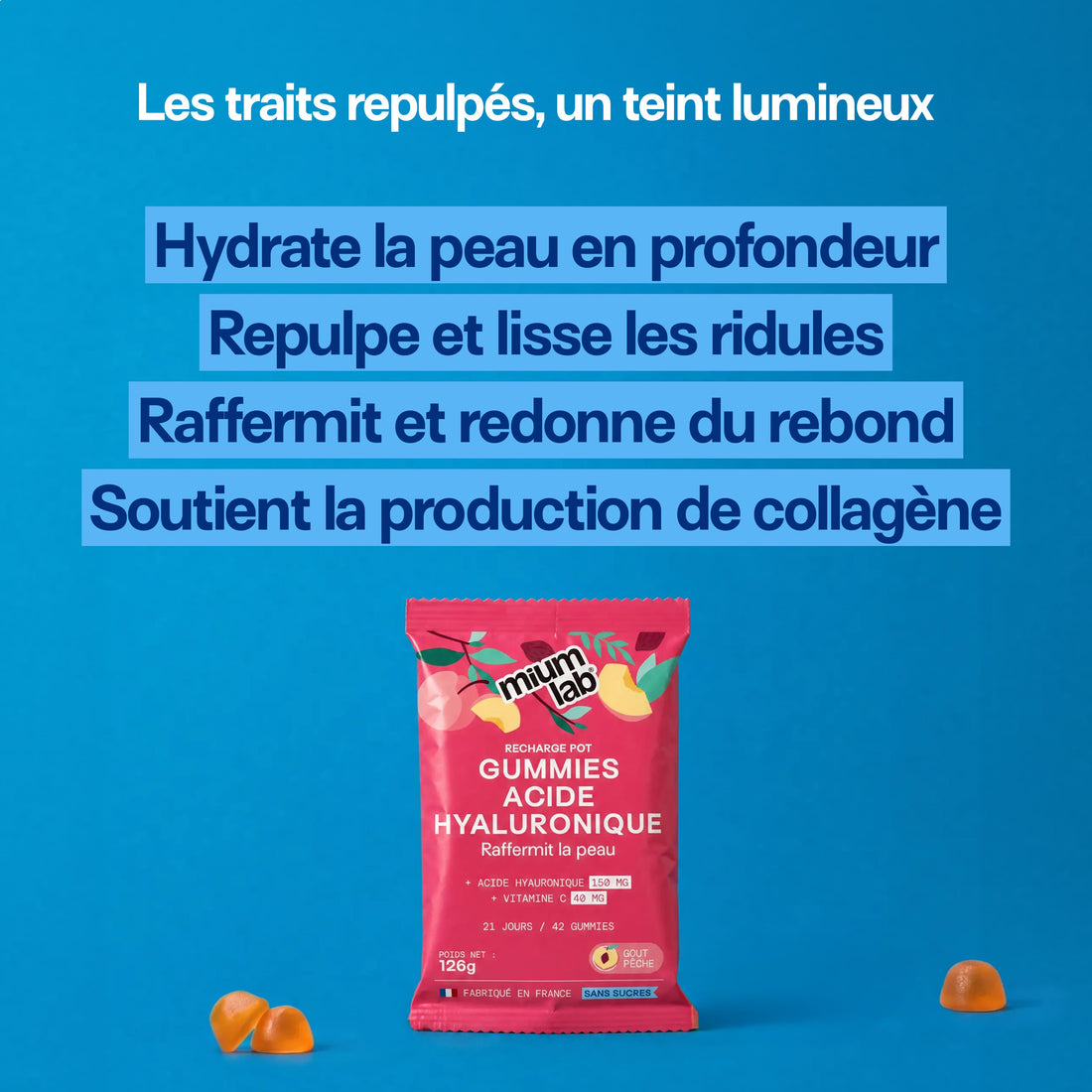 Éco-recharge ACIDE HYALURONIQUE | Hydrate la peau | 21 jours