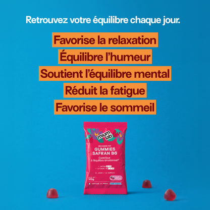 Éco-recharge SAFRAN B6 FRAISE | Calme et concentration | 42 jours 🧒
