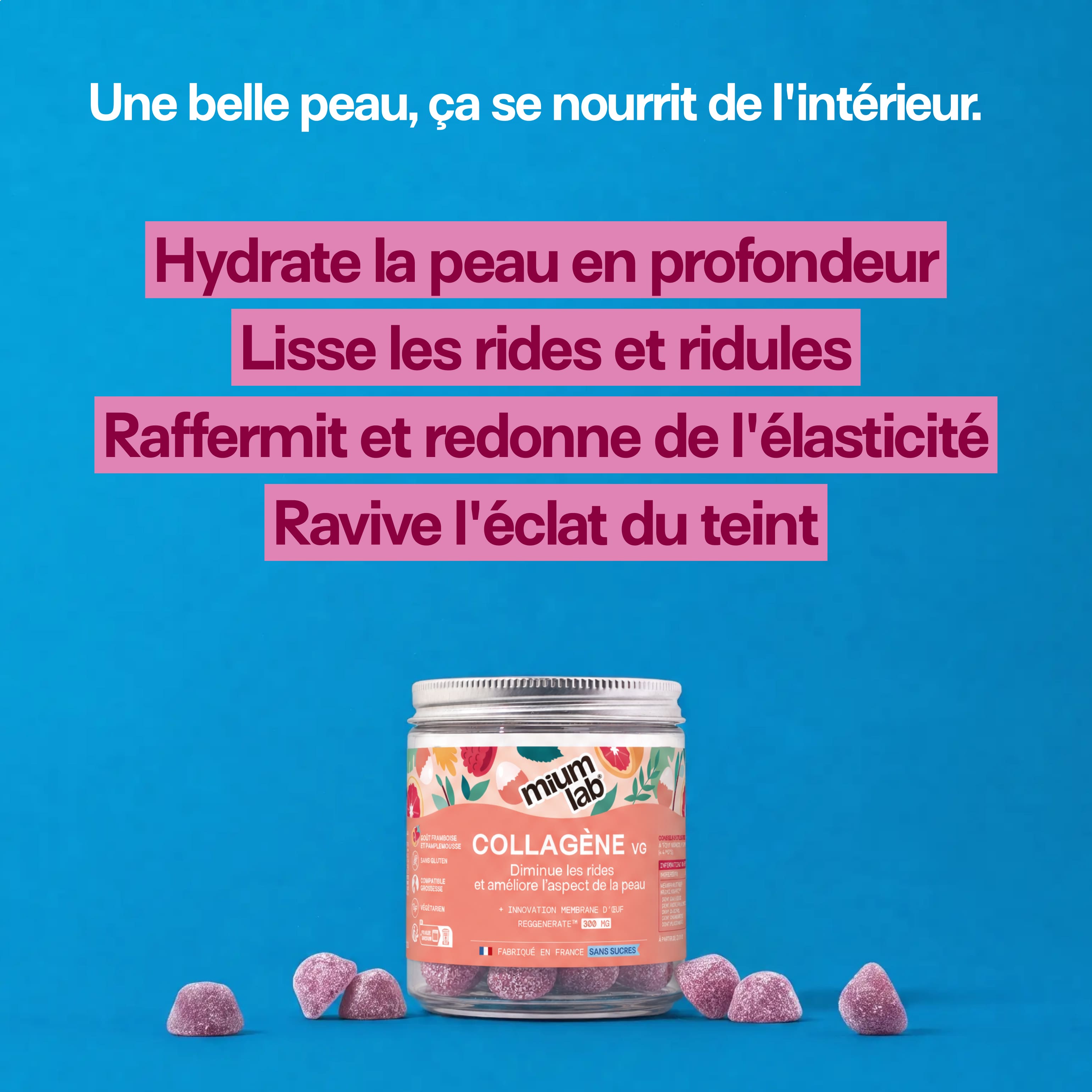 Gomitas Colágeno VG SIN AZÚCAR | Hidrata y reafirma la piel | 21 días