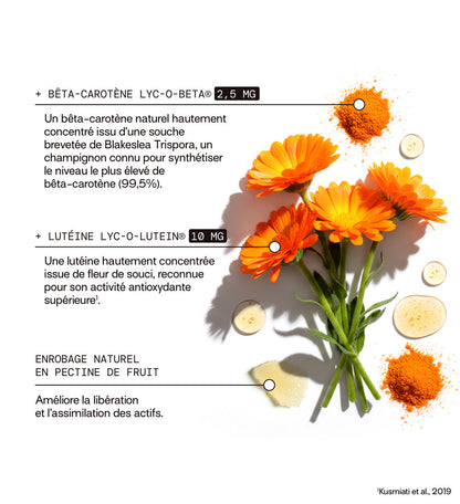 composition: bêta-carotène, lutéine