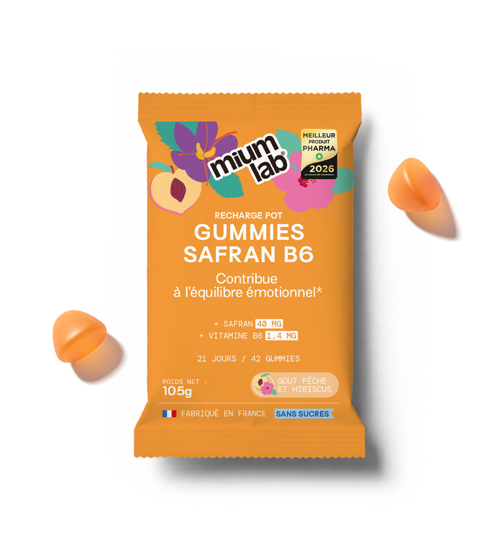 Pot de gummies Safran pêche