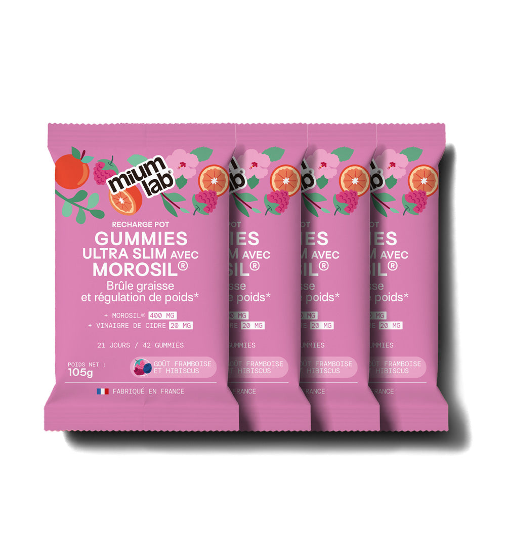 Pack 4 éco-recharges ULTRA SLIM MOROSIL | Brûle-graisse et régulation du poids | 21 jours