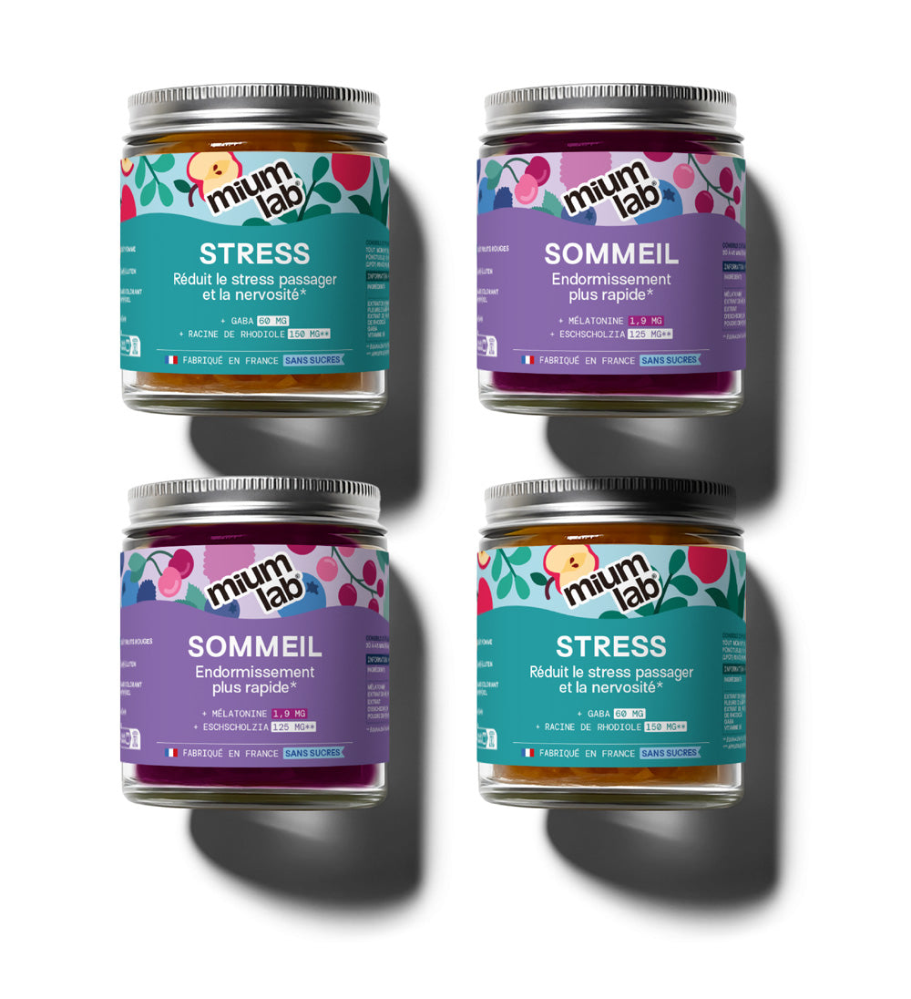 Pack Zen - 4 pots | Duos Sommeil et Stress | 4 x 21 jours