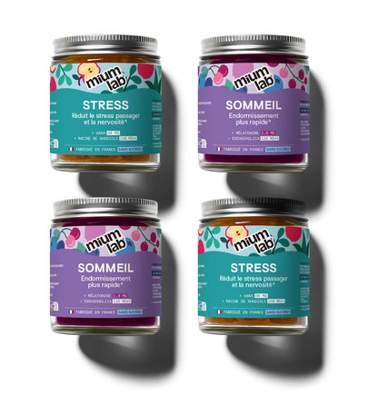 Pack Zen - 4 pots | Duos Sommeil et Stress | 4 x 21 jours