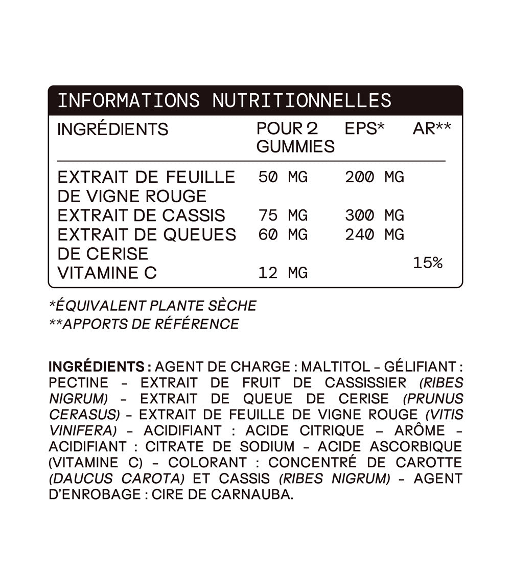 Gummies CIRCULATION SANS SUCRES | Jambes lourdes | 21 jours