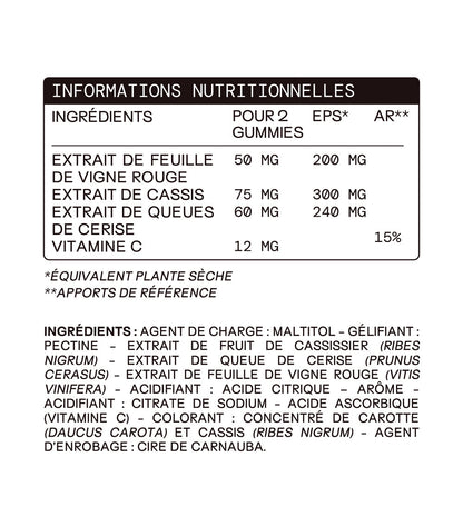 Gummies CIRCULATION SANS SUCRES | Jambes lourdes | 21 jours