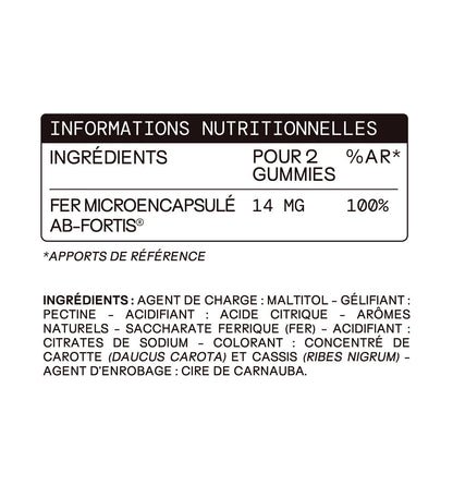 Gummies FER SANS SUCRES | Réduit les carences | 21 jours
