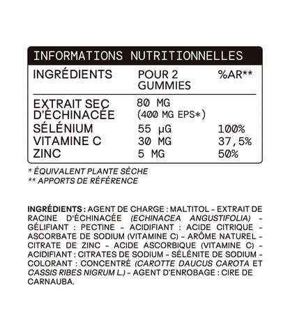 Gummies IMMUNITÉ SANS SUCRES | Système immunitaire | 21 jours