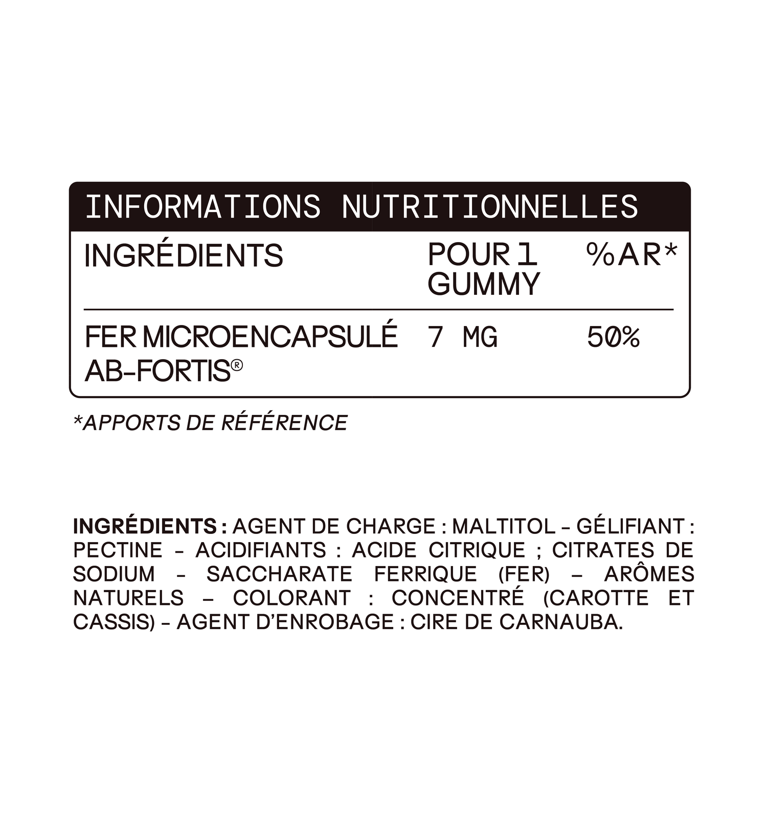 Gummies FER SANS SUCRES ENFANTS | Vitalité &amp; réduction de la fatigue | 30 jours 🧒