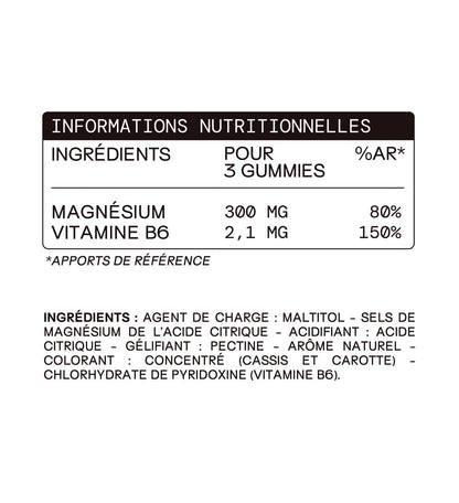 Gummies MAGNÉSIUM SANS SUCRES | Réduit la fatigue et la nervosité | 21 jours