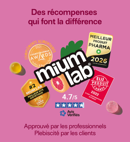 prix décernés à mium lab: meilleur produit pharma 2025 et 2026. 4,7/5 sur avis vérifiés