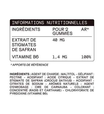 Gummies SAFRAN B6 SANS SUCRES | Équilibre émotionnel | 21 jours 🔬 (test Marion)