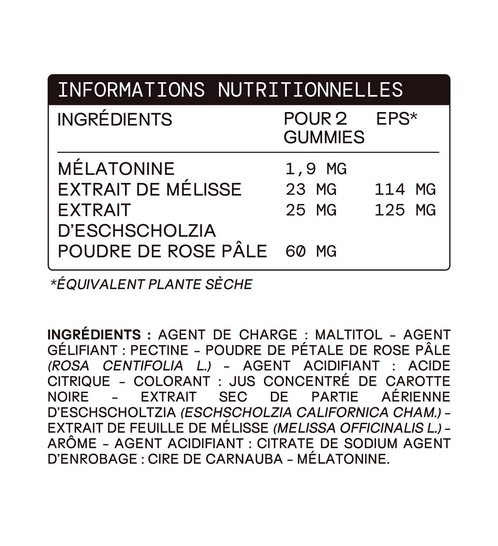 Gummies SOMMEIL SANS SUCRES | Qualité du sommeil | 21 jours
