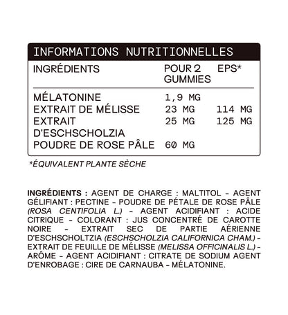 Gummies SOMMEIL SANS SUCRES | Qualité du sommeil | 21 jours