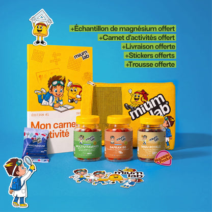 Pack de Rentrée | IMMU ROYALE + SAFRAN B6 ENFANTS + MULTIVITAMINES ENFANTS | 3 x 30 jours