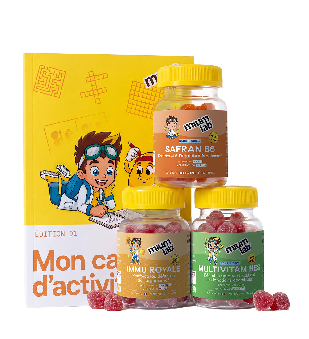 Pack Automne Hiver Enfant | IMMU ROYALE + SAFRAN B6 ENFANTS + MULTIVITAMINES ENFANTS | 3 x 30 jours