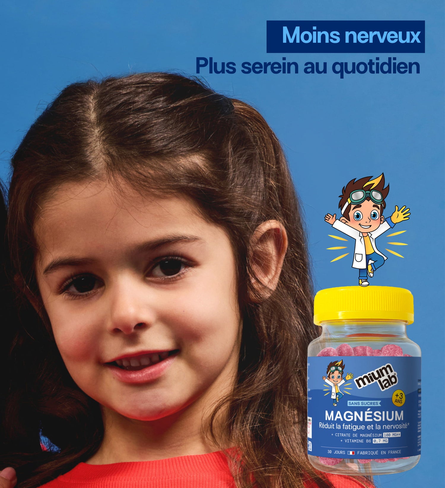 Gummies MAGNÉSIUM SANS SUCRES ENFANTS | Détente &amp; endormissement plus facile | 30 jours 🧒